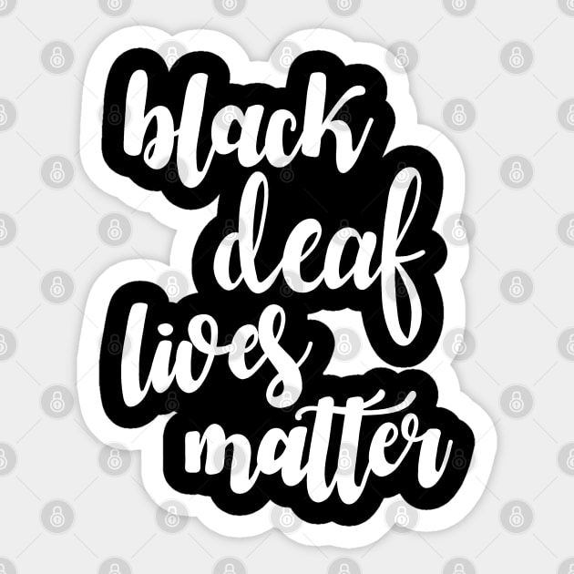 Black deaf lives matter Sticker by valentinahramov